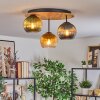Koyoto Plafoniera, Lampada a sfera Écru, Nero, 3-Luci
