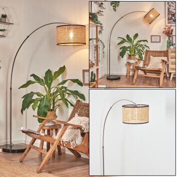 Ramila Lampada da terra Nichel opaco, Nero, 1-Luce