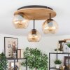 Koyoto Plafoniera, Lampada a sfera Écru, Nero, 3-Luci