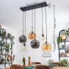 Ripoll Lampadario a sospensione, Lampada a sfera, Lampada a sospensione Ambrato, Chiaro, Grigio fumo, 6-Luci