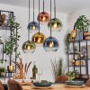 Koyoto Lampadario a sospensione, Lampada a sfera, Lampada a sospensione Blu, Oro, Verde, Chiaro, Ramato, 6-Luci
