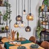 Koyoto Lampadario a sospensione, Lampada a sfera, Lampada a sospensione Ambrato, Chiaro, Grigio fumo, 6-Luci