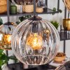 Koyoto Lampadario a sospensione, Lampada a sfera, Lampada a sospensione Ambrato, Chiaro, Grigio fumo, 6-Luci
