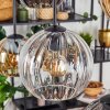 Koyoto Lampadario a sospensione, Lampada a sfera, Lampada a sospensione Ambrato, Chiaro, Grigio fumo, 6-Luci
