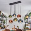 Koyoto Lampadario a sospensione, Lampada a sfera, Lampada a sospensione Blu, Verde, Chiaro, Ramato, 6-Luci