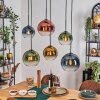Koyoto Lampadario a sospensione, Lampada a sfera, Lampada a sospensione Blu, Oro, Verde, Chiaro, Ramato, 6-Luci