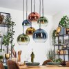 Koyoto Lampadario a sospensione, Lampada a sfera, Lampada a sospensione Blu, Oro, Verde, Chiaro, Ramato, 6-Luci