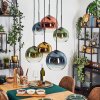 Koyoto Lampadario a sospensione, Lampada a sfera, Lampada a sospensione Blu, Oro, Verde, Chiaro, Ramato, 6-Luci