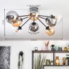 Gastor Plafoniera, Lampada a sfera Ambrato, Chiaro, Grigio fumo, 8-Luci