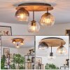Koyoto Plafoniera, Lampada a sfera Écru, Nero, 3-Luci