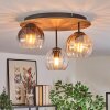 Koyoto Plafoniera, Lampada a sfera Écru, Nero, 3-Luci