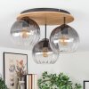 Koyoto Plafoniera, Lampada a sfera Écru, Nero, 3-Luci