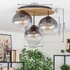 Koyoto Plafoniera, Lampada a sfera Écru, Nero, 3-Luci