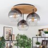 Koyoto Plafoniera, Lampada a sfera Écru, Nero, 3-Luci