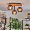 Koyoto Plafoniera, Lampada a sfera Écru, Nero, 3-Luci