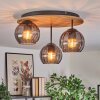 Koyoto Plafoniera, Lampada a sfera Écru, Nero, 3-Luci