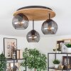 Koyoto Plafoniera, Lampada a sfera Écru, Nero, 3-Luci