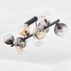 Koyoto Plafoniera, Lampada a sfera Ambrato, Chiaro, Grigio fumo, 10-Luci