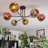 Ripoll Plafoniera, Lampada a sfera Cromo, Oro, Ramato, Grigio fumo, 6-Luci
