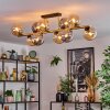 Gastor Plafoniera, Lampada a sfera Oro, Nero, 10-Luci