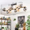 Gastor Plafoniera, Lampada a sfera Oro, Nero, 10-Luci