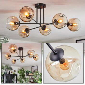 Ripoll Plafoniera, Lampada a sfera Ambrato, Chiaro, 6-Luci