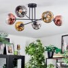 Ripoll Plafoniera, Lampada a sfera Cromo, Oro, Chiaro, Ramato, Grigio fumo, 6-Luci