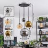 Ripoll Lampadario a sospensione, Lampada a sfera, Lampada a sospensione a cluster Ambrato, Cromo, Oro, Grigio fumo, 4-Luci