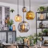 Ripoll Lampadario a sospensione, Lampada a sfera, Lampada a sospensione a cluster Ambrato, Cromo, Oro, Grigio fumo, 4-Luci