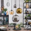 Ripoll Lampadario a sospensione, Lampada a sfera, Lampada a sospensione a cluster Ambrato, Cromo, Oro, Grigio fumo, 4-Luci