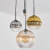 Koyoto Lampadario a sospensione, Lampada a sfera, Lampada a sospensione a cluster Ambrato, Oro, Chiaro, Grigio fumo, 4-Luci