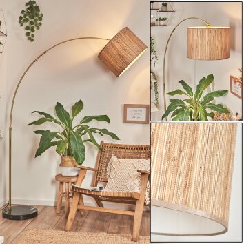 Bongal Lampada da terra Ottone, Nero, 1-Luce