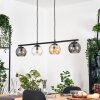 Koyoto Lampadario a sospensione, Lampada a sfera, Lampada a sospensione Ambrato, Chiaro, Grigio fumo, 4-Luci