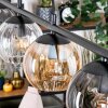 Koyoto Lampadario a sospensione, Lampada a sfera, Lampada a sospensione Ambrato, Chiaro, Grigio fumo, 4-Luci