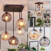 Koyoto Plafoniera, Lampada a sfera Ambrato, Chiaro, Grigio fumo, 5-Luci