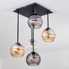 Koyoto Plafoniera, Lampada a sfera Ambrato, Chiaro, Grigio fumo, 5-Luci