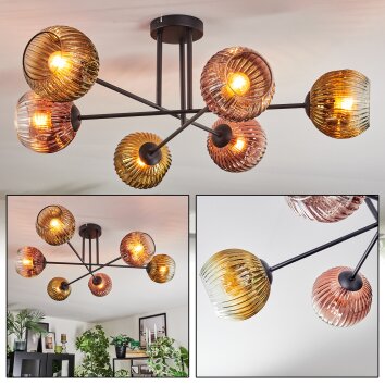Ripoll Plafoniera, Lampada a sfera Oro, Chiaro, Ramato, 6-Luci