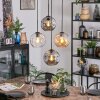 Ripoll Lampadario a sospensione, Lampada a sfera, Lampada a sospensione a cluster Ambrato, Chiaro, Grigio fumo, 4-Luci
