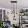 Ripoll Lampadario a sospensione, Lampada a sfera, Lampada a sospensione a cluster Ambrato, Chiaro, Grigio fumo, 4-Luci