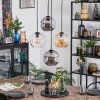 Ripoll Lampadario a sospensione, Lampada a sfera, Lampada a sospensione a cluster Ambrato, Chiaro, Grigio fumo, 4-Luci
