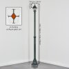 Naofe Lampione multibraccia, Illuminazione viale Verde, Nero, 1-Luce