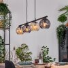 Koyoto Lampadario a sospensione, Lampada a sfera, Lampada a sospensione Ambrato, Grigio fumo, 4-Luci