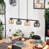 Koyoto Lampadario a sospensione, Lampada a sfera, Lampada a sospensione Ambrato, Grigio fumo, 4-Luci