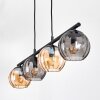 Koyoto Lampadario a sospensione, Lampada a sfera, Lampada a sospensione Ambrato, Grigio fumo, 4-Luci
