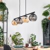 Koyoto Lampadario a sospensione, Lampada a sfera, Lampada a sospensione Ambrato, Grigio fumo, 4-Luci