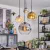 Ripoll Lampadario a sospensione, Lampada a sfera, Lampada a sospensione a cluster Ambrato, Cromo, Oro, Chiaro, Grigio fumo, 4-Luci