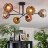 Ripoll Plafoniera, Lampada a sfera Cromo, Oro, Chiaro, Ramato, Grigio fumo, 6-Luci