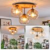 Koyoto Plafoniera, Lampada a sfera 40 cm Écru, Nero, 3-Luci