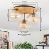 Koyoto Plafoniera, Lampada a sfera 40 cm Écru, Nero, 3-Luci