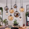 Gastor Lampadario a sospensione, Lampada a sfera, Lampada a sospensione Ambrato, Cromo, Chiaro, Grigio fumo, 8-Luci